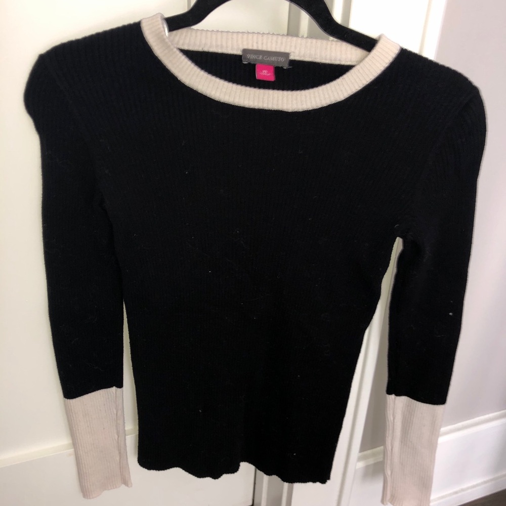 Vince Camuto black and white sweater